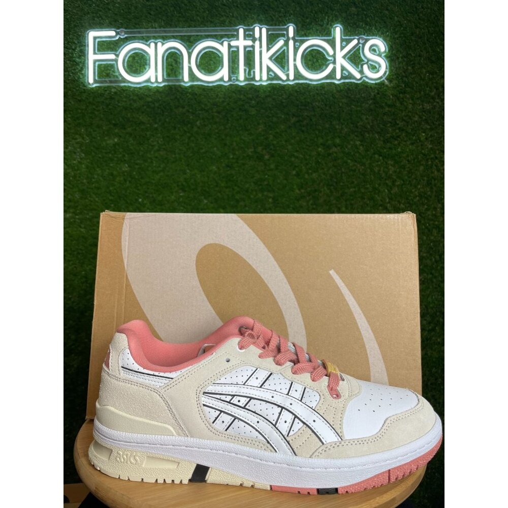 ASICS EX89 Mens Size 9 Shoes White Cream Pink Classic Sneaker NEW 1201A963-100